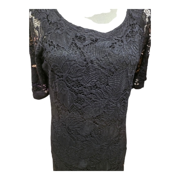 RNStudio By Ronnie Nicole Elegant Black Lace Dress, 12P - Picture 3 of 9